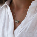 Load image into Gallery viewer, 18k Personalized Name Dainty Diamond Disc Necklace