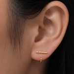 Load image into Gallery viewer, Rima Bar Huggie Earrings