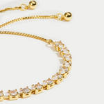 Load image into Gallery viewer, Gold Crystal Bracelet Adjustable Crystal Bracelet