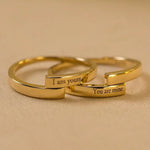 Load image into Gallery viewer, Adjustable "I Am Yours & You Are Mine" Couples Rings Set