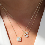 Load image into Gallery viewer, Dazzling Diamond Initial Necklace