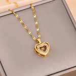 Load image into Gallery viewer, Love Heart Pendant Double Layered Necklace