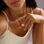 Load image into Gallery viewer, Chunky Feminine Letter Initial Necklace