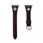 Load image into Gallery viewer, Elegant Leather Floral Apple Watch Bands for Women