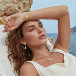 Load image into Gallery viewer, Pearl Drop Hoops