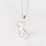 Load image into Gallery viewer, Cute Cat Pendant Hollow Necklace