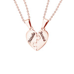 Load image into Gallery viewer, Personalized Family Heart Puzzle Necklace