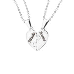Load image into Gallery viewer, Personalized Family Heart Puzzle Necklace