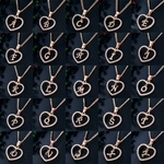 Load image into Gallery viewer, Crystal Initial Heart Necklace Heart Initial Pendant Necklace