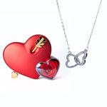 Load image into Gallery viewer, Eternal Love Box Dual Hearts Engraved Necklace