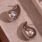 Load image into Gallery viewer, Chunky Waterdrop Earrings Gold Oversized Stud Earrings