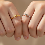 Load image into Gallery viewer, Dainty Heart Knot Bond Ring