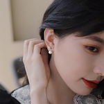 Load image into Gallery viewer, Swan Stud Earrings Pearl Swan Earrings