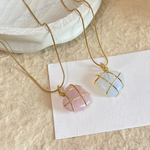 Load image into Gallery viewer, Heart Gemstone Necklace Princess Heart Necklace