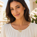 Load image into Gallery viewer, Dainty Floral Heart Letter Initial Necklace