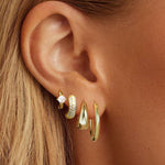 Load image into Gallery viewer, 14k 8pc Elegant Huggie Hoop Earrings Set