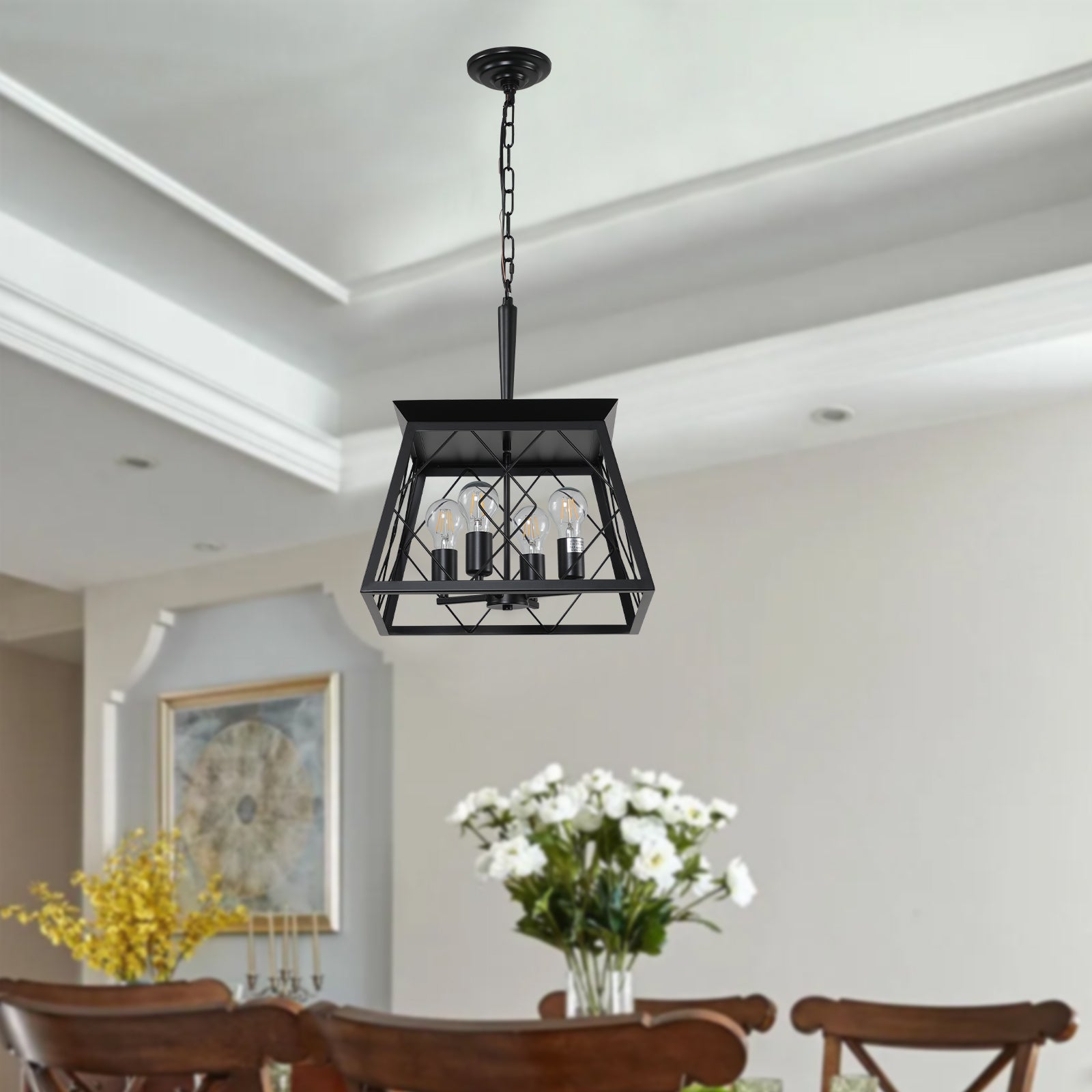 4-Light Farmhouse Chandelier
