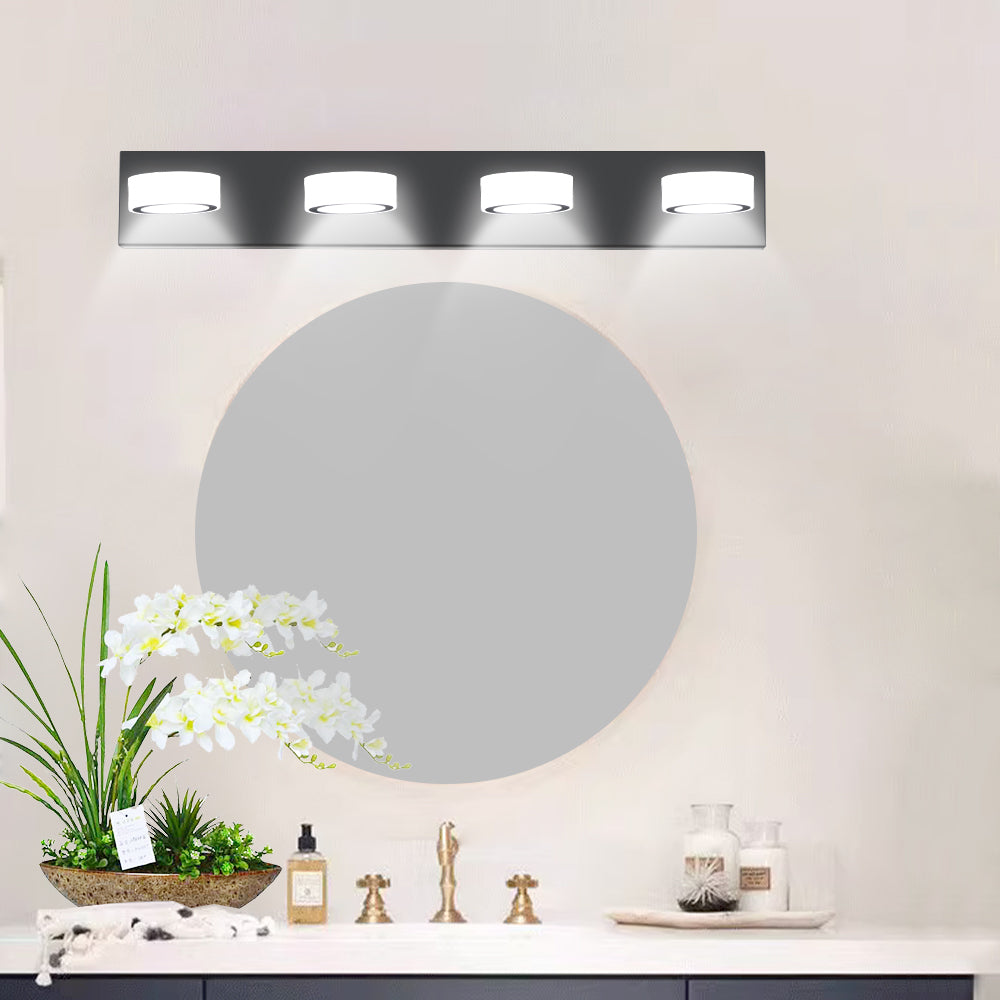 LED Modern Black 4-Light Vanity Light Fixture