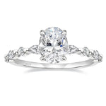 Load image into Gallery viewer, S925 3CT Elegant Oval Set Moissanite Accented Band Ring