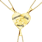 Load image into Gallery viewer, Personalized Family Heart Puzzle Necklace