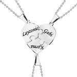 Load image into Gallery viewer, Personalized Family Heart Puzzle Necklace