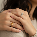 Load image into Gallery viewer, Dainty Heart Knot Bond Ring
