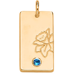 Load image into Gallery viewer, Personalized Name Dainty Satellite Chain Birth Flower & Stone Necklace