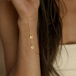 Load image into Gallery viewer, Personalized Off Center Letter Necklace