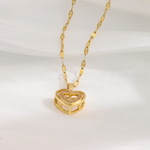 Load image into Gallery viewer, Love Heart Pendant Double Layered Necklace