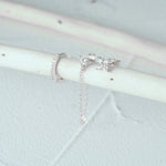 Load image into Gallery viewer, 3pc Dainty Floral Tassel Chain Earrings Set