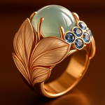Load image into Gallery viewer, Elegant Leaf Statement Ring in Gold