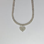 Load image into Gallery viewer, Zirconia Inlay Double Tennis Chain Necklace