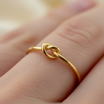 Load image into Gallery viewer, Dainty Heart Knot Bond Ring