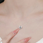 Load image into Gallery viewer, S925 1 3 Carat Moissanite Invisible Necklace