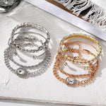 Load image into Gallery viewer, 4pcs Diamond Shimmer Bracelet Stack