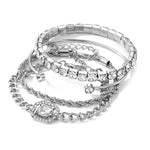 Load image into Gallery viewer, 4pcs Diamond Shimmer Bracelet Stack