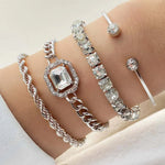 Load image into Gallery viewer, 4pcs Diamond Shimmer Bracelet Stack