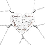 Load image into Gallery viewer, Personalized Family Heart Puzzle Necklace