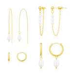 Load image into Gallery viewer, 4 Pair Pearl Accented Earrings Set