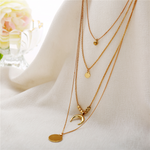 Load image into Gallery viewer, Multi Layer Moon Boho Necklace
