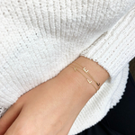 Load image into Gallery viewer, Gold Name Bracelet Personalised Initial Bracelet