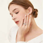 Load image into Gallery viewer, 2pc S925 Pear Cut Ring Set