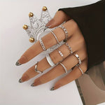 Load image into Gallery viewer, 10 Piece Fashion Rings Trendy Mix & Match Ring Set