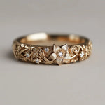 Load image into Gallery viewer, Vintage-Style Diamond Wedding Ring