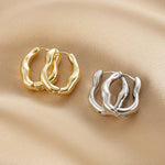 Load image into Gallery viewer, Irregular Hoop Earrings Asymmetric Hoop Earrings