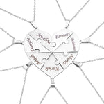 Load image into Gallery viewer, Personalized Family Heart Puzzle Necklace