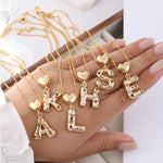 Load image into Gallery viewer, Colorful Chunky Heart Initial Satellite Chain Necklace