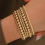 Load image into Gallery viewer, 7pcs Gold Beaded Bracelet Stack