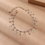 Load image into Gallery viewer, Butterfly Tassel Anklet Zirconia Anklet