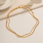Load image into Gallery viewer, Double Twisted Chain Layered Gold Necklace